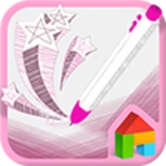 pink monami drawing android application logo